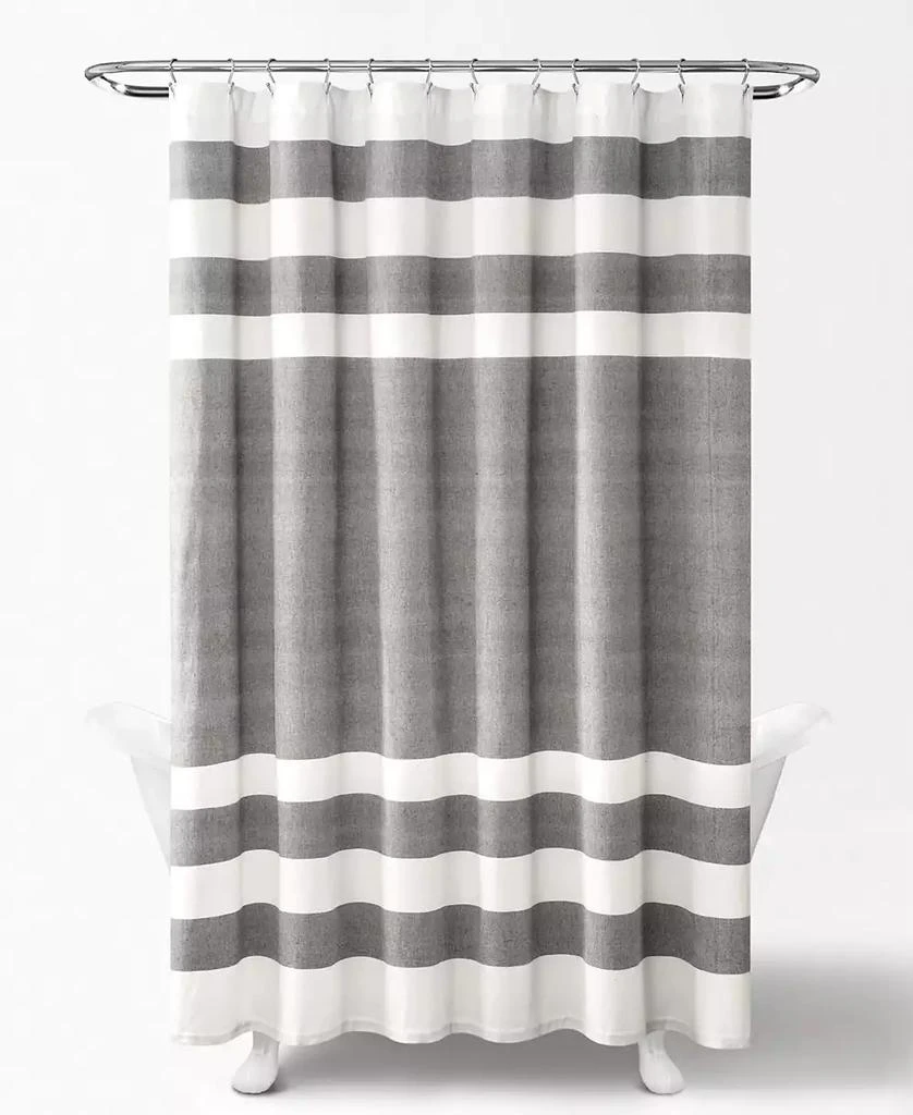 商品Lush Décor|Cape Cod Stripe Yarn Dyed Cotton 72" x 72",价格¥603,第2张图片详细描述