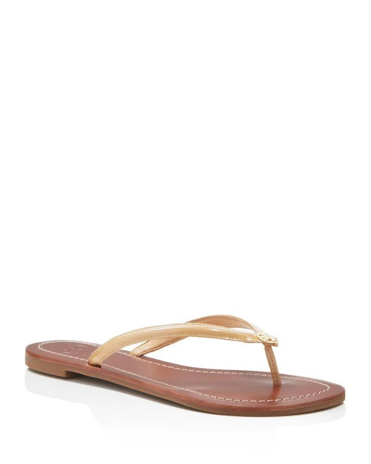 商品Tory Burch|Terra Thong Patent Leather Flip-Flop Sandals,价格¥671,第1张图片