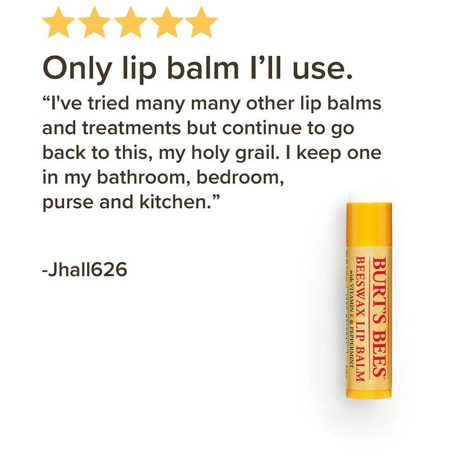 100% Natural Origin Moisturizing Lip Balm with Vitamin E & Peppermint Oil, Beeswax 商品