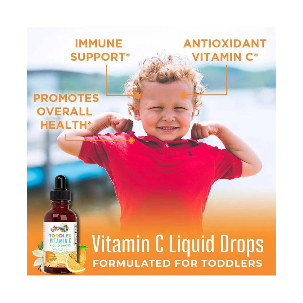 商品MaryRuth Organics|Toddler Vitamin C Liquid, Orange Vanilla, 30ml,价格¥164,第2张图片详细描述