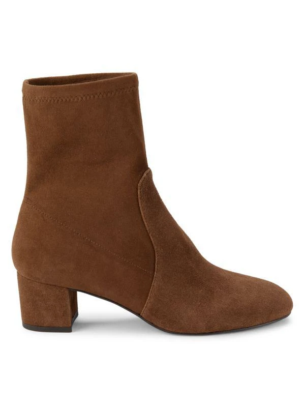 商品Stuart Weitzman|Sofia Block Heel Suede Sock Boots,价格¥1369,第1张图片