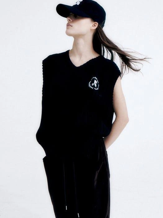 商品Rest&Recreation|Rr Oversize Knit Vest - Black,价格¥1389,第2张图片详细描述