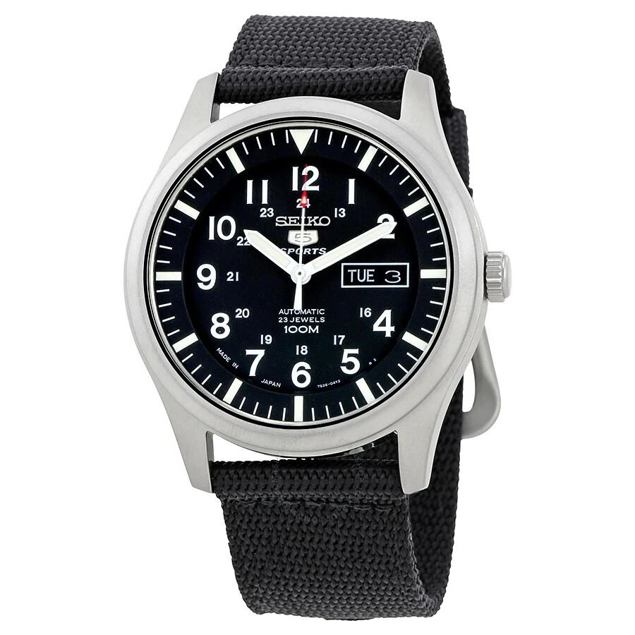 商品Seiko|5 Automatic Black Dial Men's Watch SNZG15J1,价格¥1097,第1张图片