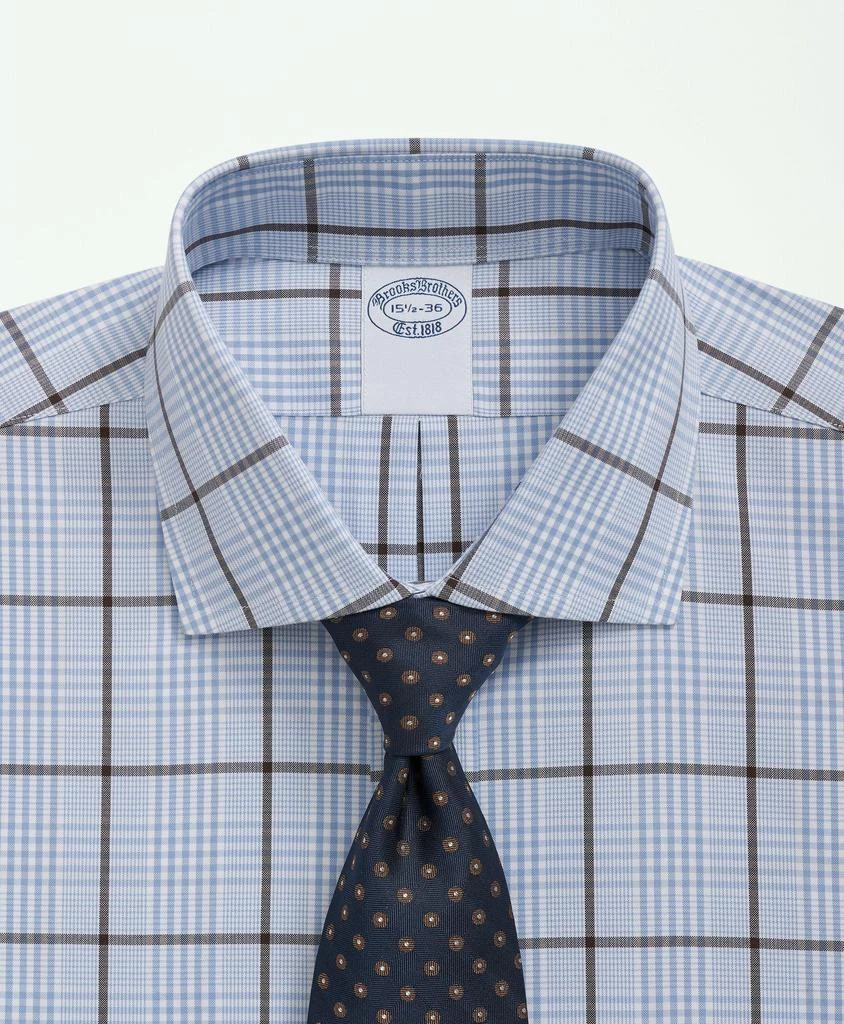 商品Brooks Brothers|Stretch Supima® Cotton Non-Iron Pinpoint English Collar, Glen Plaid Dress Shirt,价格¥496,第2张图片详细描述