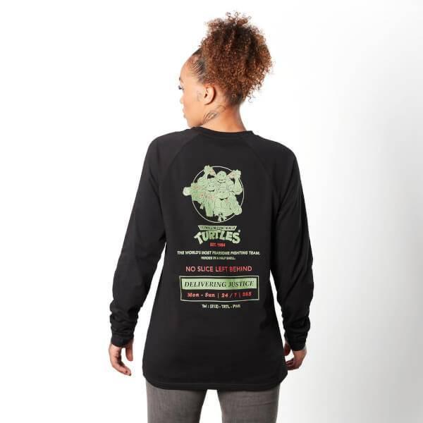 商品Teenage Mutant Ninja Turtles|Teenage Mutant Ninja Turtles No Slice Left Behind Unisex Long Sleeve T-Shirt - Black,价格¥177,第7张图片详细描述