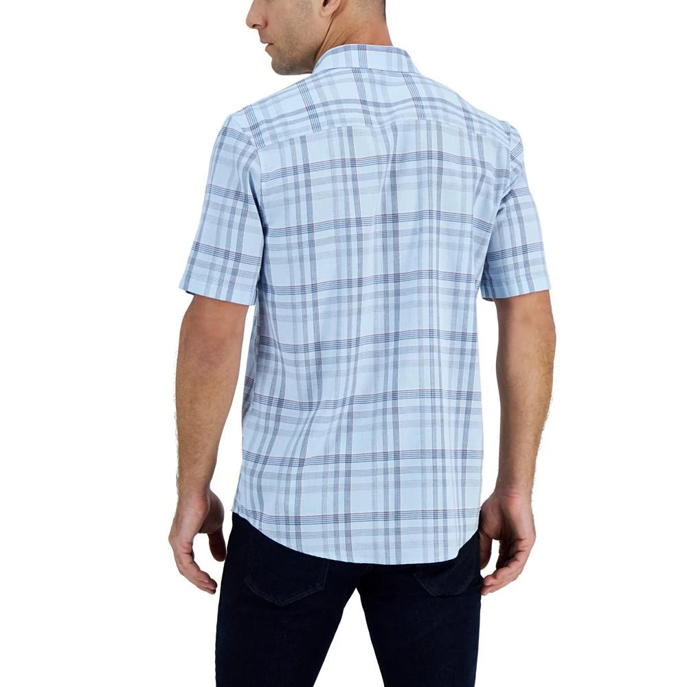 商品Alfani|Men's Short-Sleeve Tillo Plaid Shirt, Created for Macy's,价格¥115,第2张图片详细描述