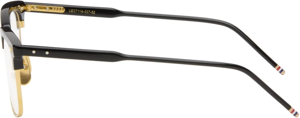 商品Thom Browne|Gold & Black Acetate and Titanium Glasses,价格¥6349,第3张图片详细描述