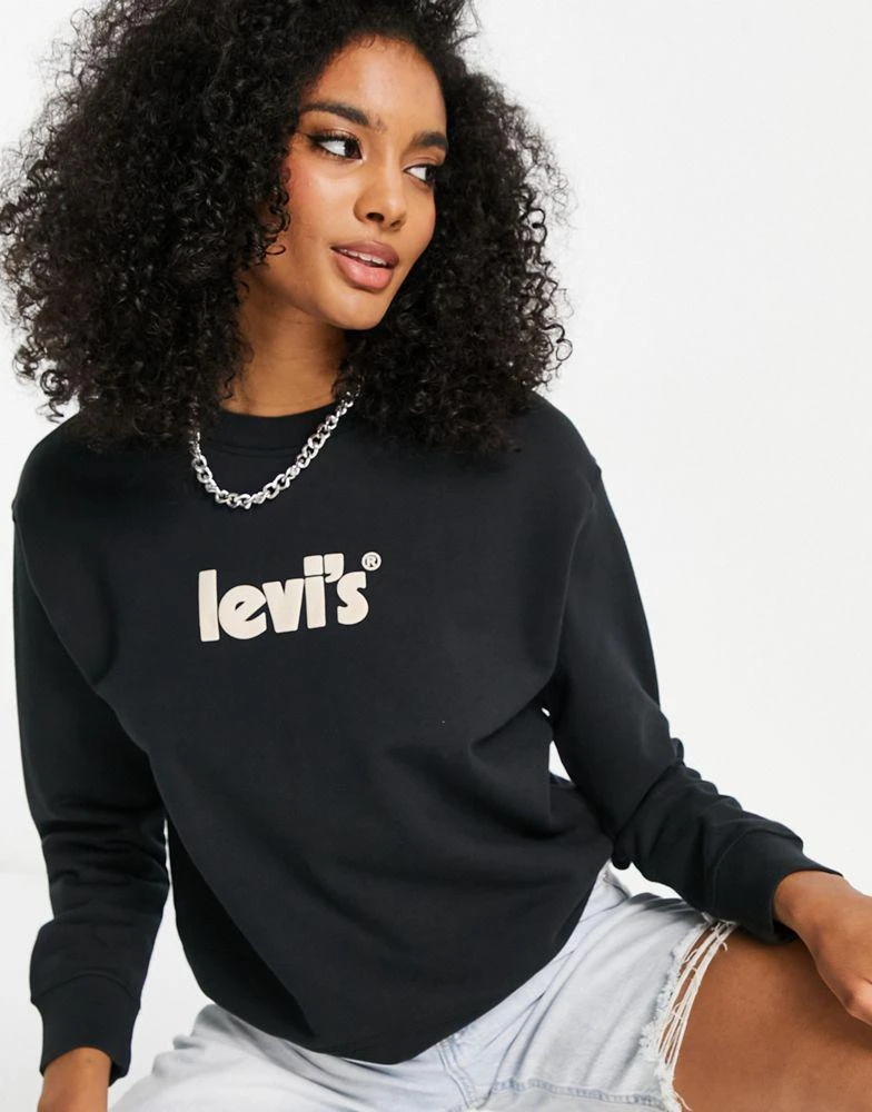 商品Levi's|Levi's poster logo crew neck sweater in black,价格¥320,第2张图片详细描述