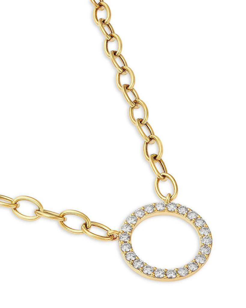 Diamond Circle Pendant Necklace in 14K Yellow Gold, 1.0 tcw 商品