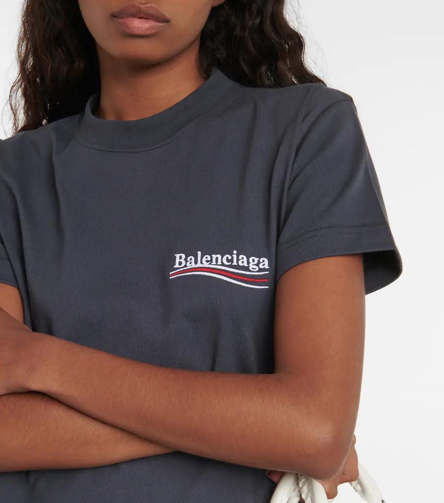 商品Balenciaga|Logo cotton T-shirt,价格¥3831,第7张图片详细描述