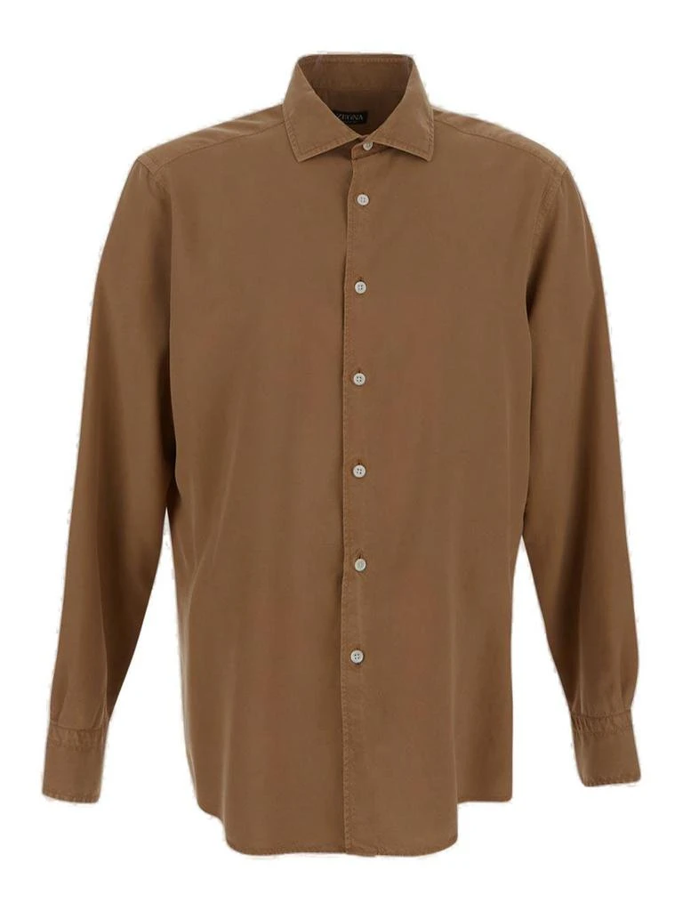 商品Zegna|Zegna Collared Button-Up Shirt,价格¥3917,第1张图片