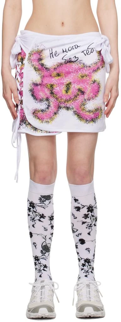 商品CHOPOVA LOWENA|SSENSE Exclusive White Blob Miniskirt,价格¥1019,第1张图片