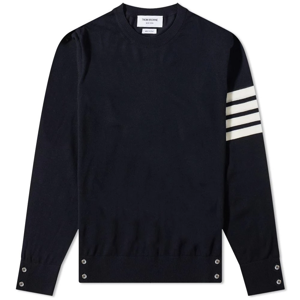 商品Thom Browne|Thom Browne Classic Merino Crew Knit,价格¥2980,第1张图片