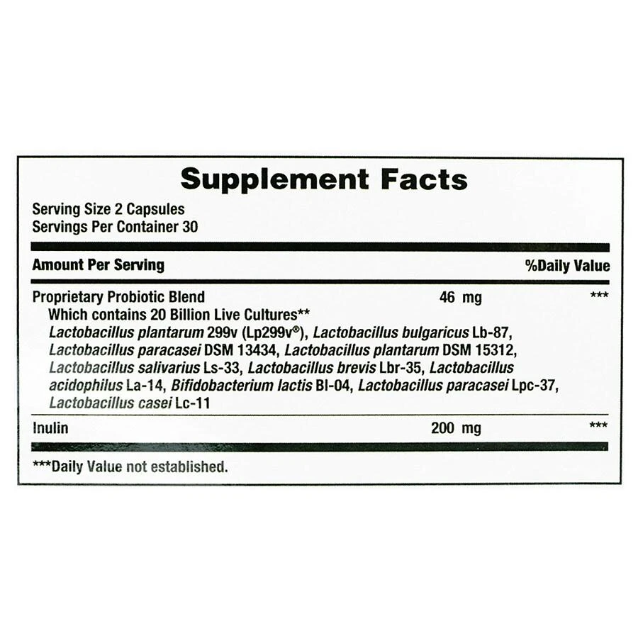 商品Nature's Bounty|Ultra Strength Probiotic 10, Capsules,价格¥238,第2张图片详细描述