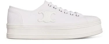 商品Celine|Jane low lace-up sneaker in canvas and calfskin,价格¥5466,第2张图片详细描述