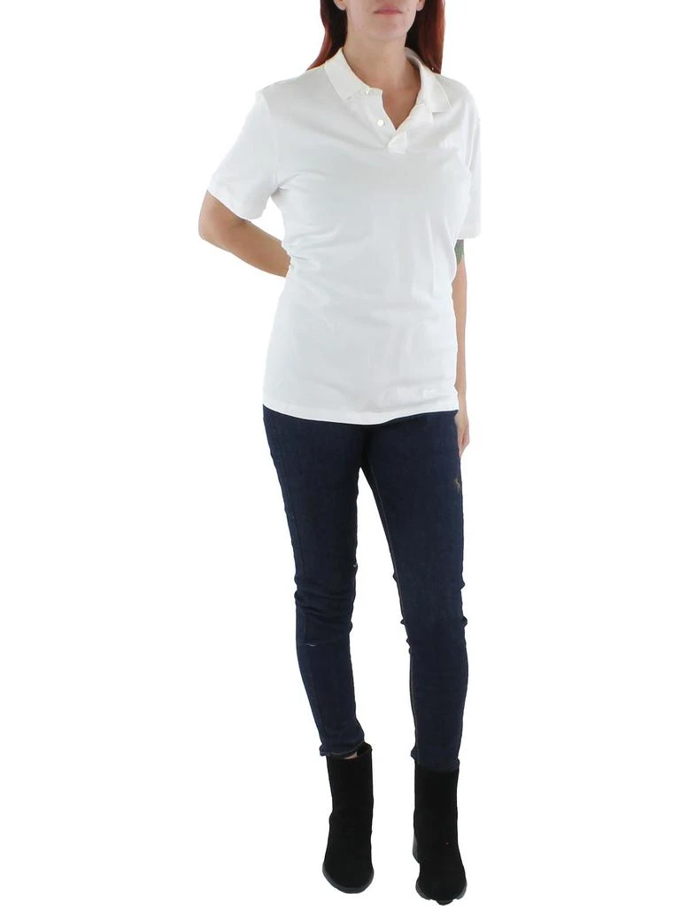 商品Ralph Lauren|Plus Womens Button UP Solid Polo Top,价格¥278,第1张图片