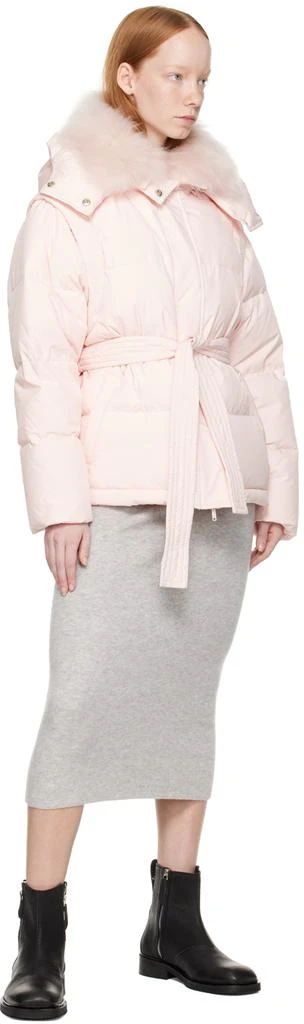 商品Yves Salomon|Pink Quilted Down Jacket,价格¥3258,第4张图片详细描述