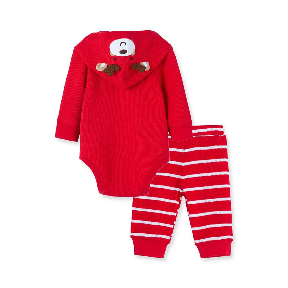 商品Little Me|Baby Boys or Baby Girls Reindeer Bodysuit and Pant Set,价格¥67,第2张图片详细描述