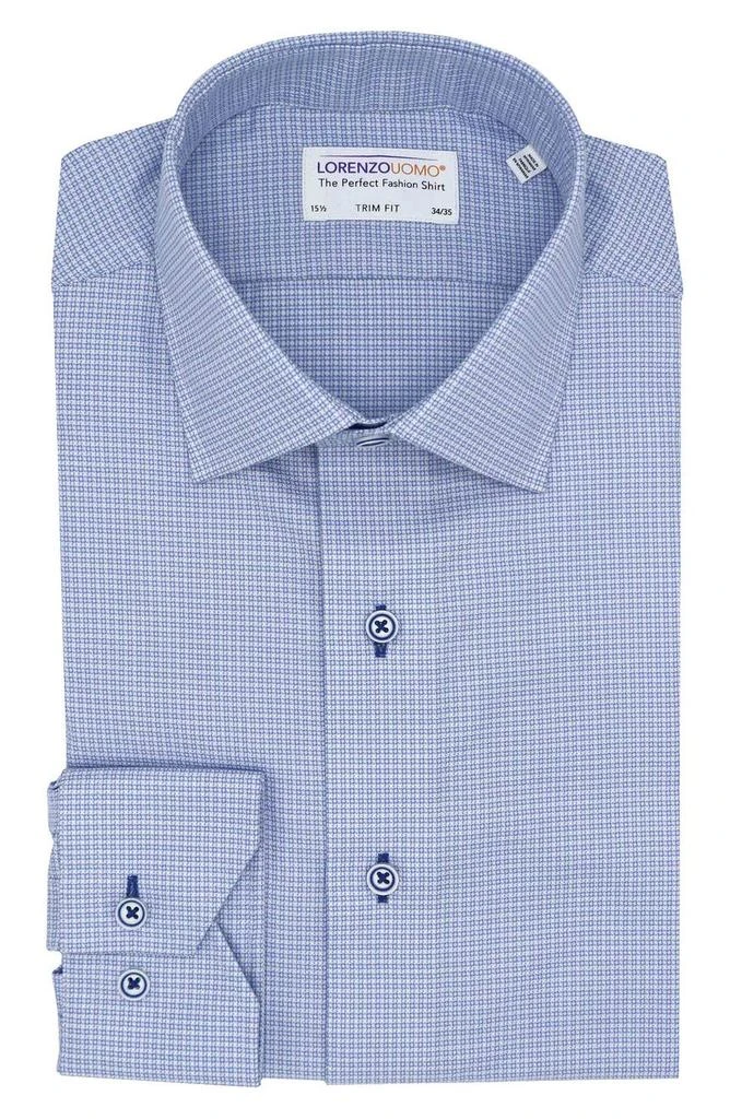 商品Lorenzo Uomo|Grid Texture Trim Fit Dress Shirt,价格¥415,第3张图片详细描述