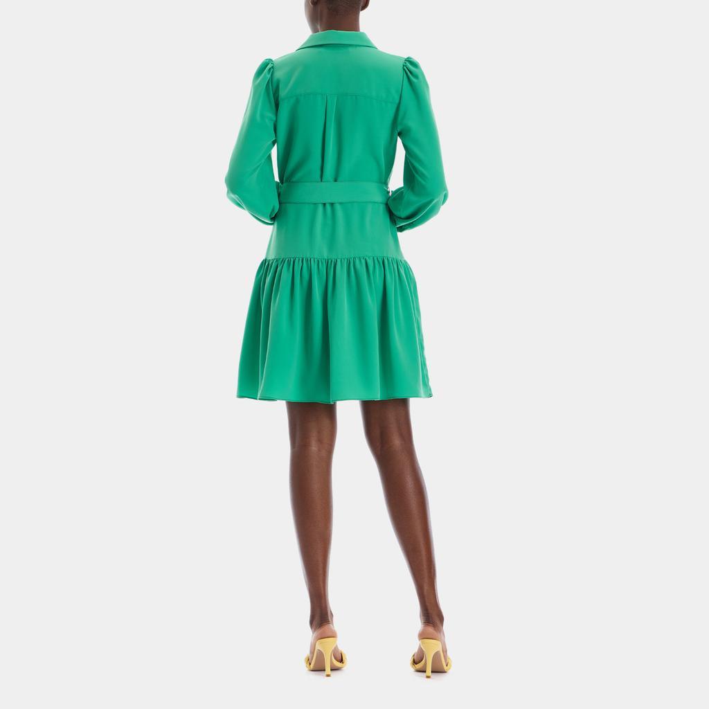 商品Karl Lagerfeld Paris|Silky Crepe Drop Waist Belted Dress,价格¥1050,第6张图片详细描述