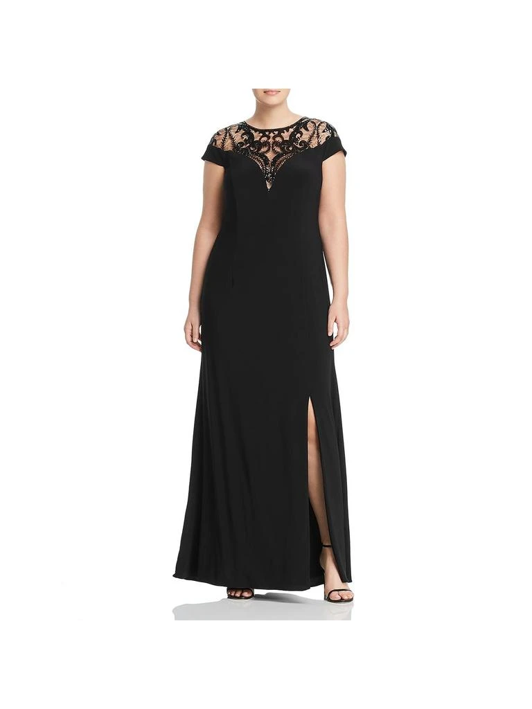 商品Adrianna Papell|Womens Sequined Illusion Evening Dress,价格¥974,第1张图片