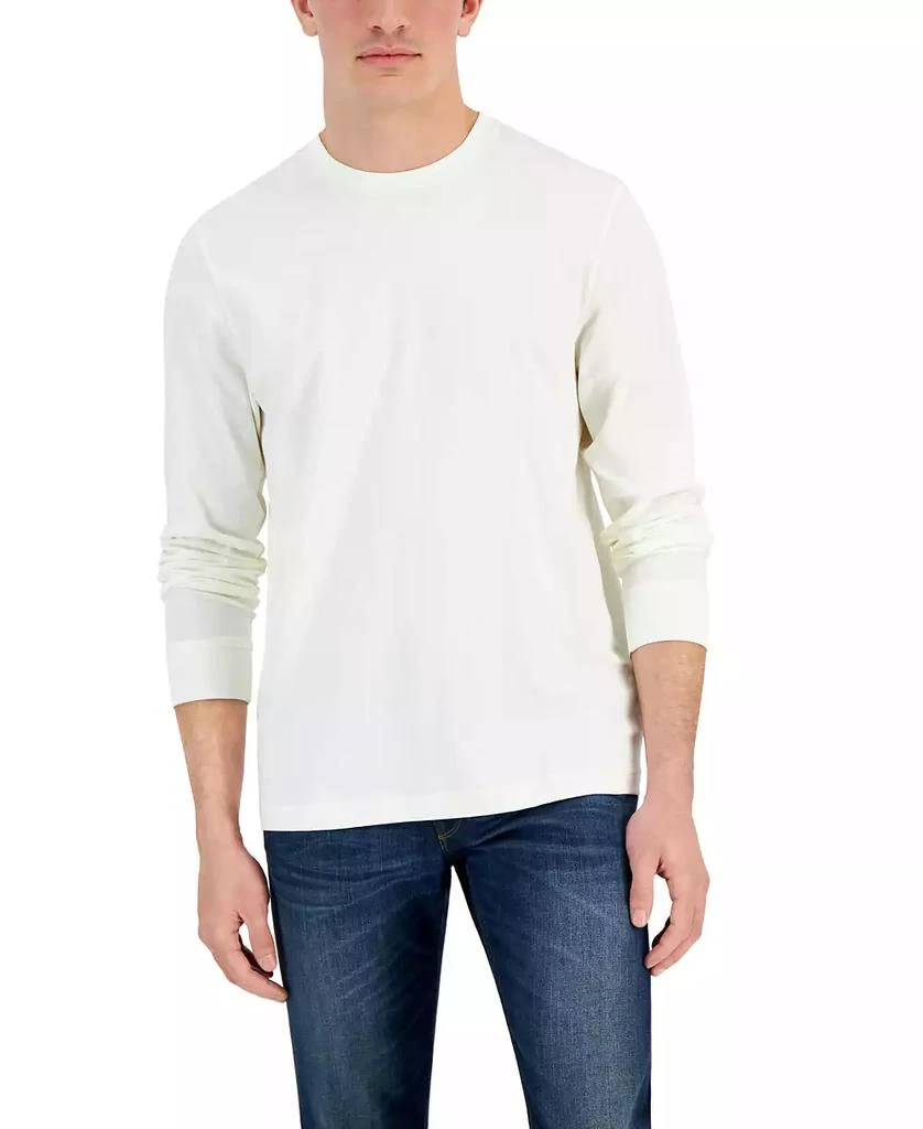 商品Club Room|Men's Long Sleeve T-Shirt, Created for Macy's,价格¥132,第1张图片