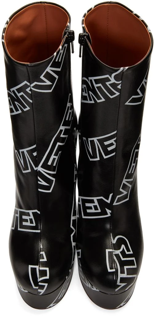 商品Vetements|Black Printed Logo Platform Boots,价格¥3587,第5张图片详细描述