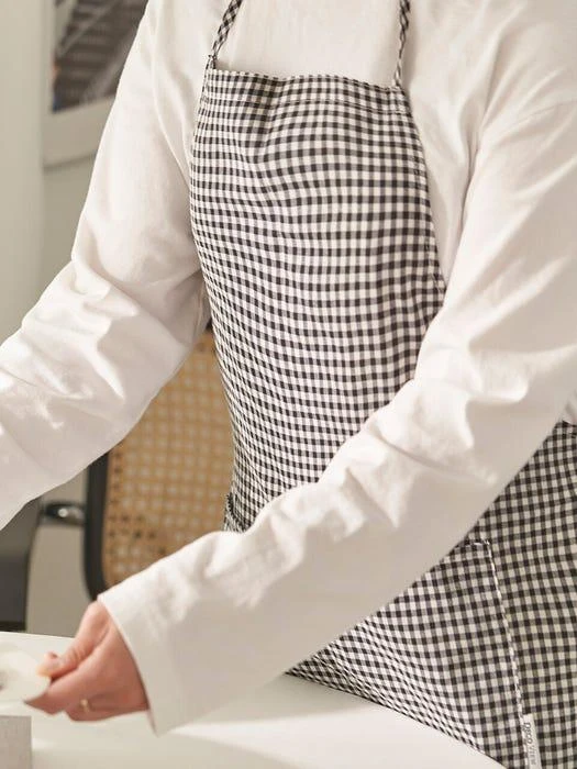 商品DECOVIEW|CoCo_Black Checkered Apron,价格¥620,第4张图片详细描述