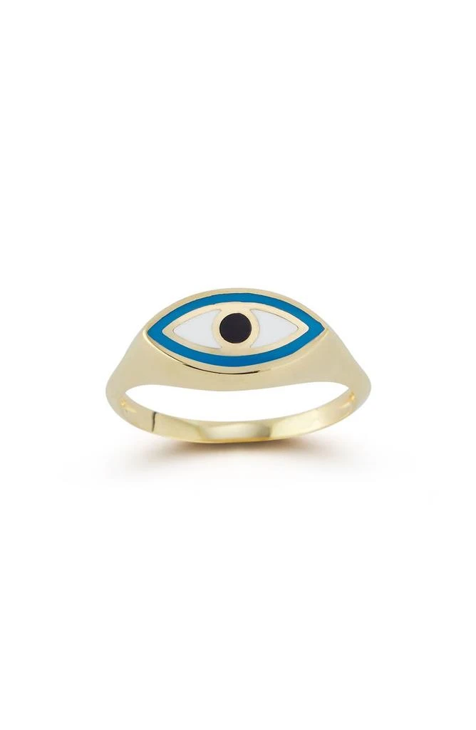 商品EMBER FINE JEWELRY|14K Gold Evil Eye Ring - Size 6,价格¥2596,第1张图片
