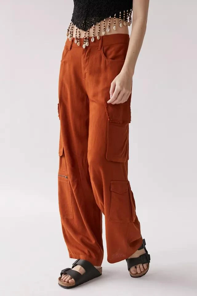 商品Urban Outfitters|UO Alexa Linen Cargo Pant,价格¥77,第3张图片详细描述