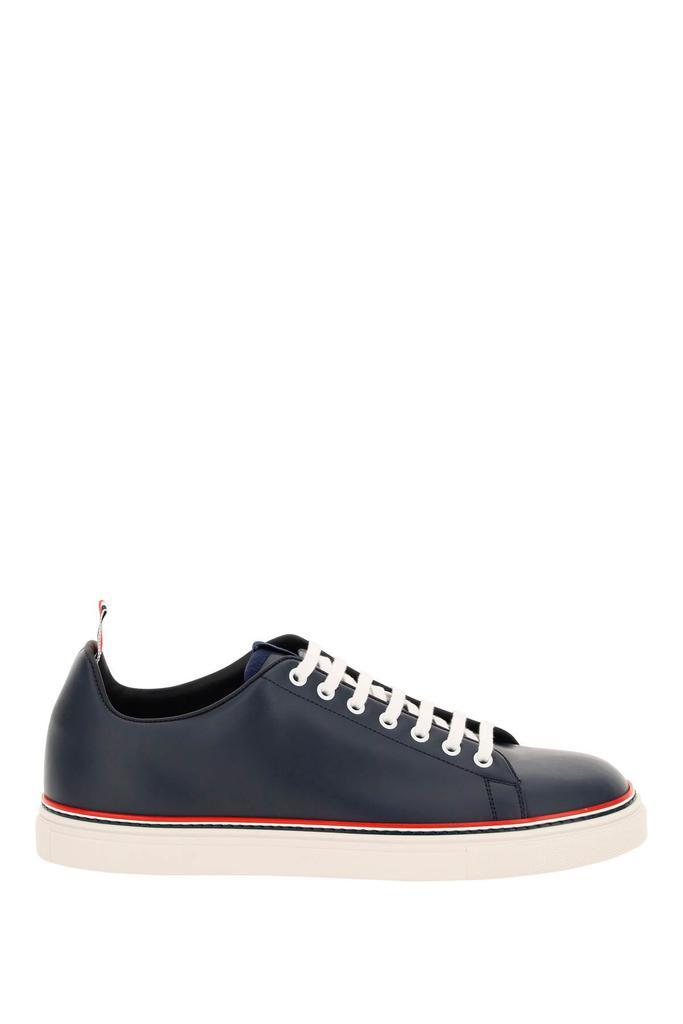 商品Thom Browne|Thom browne leather low-top sneakers,价格¥2792,第1张图片