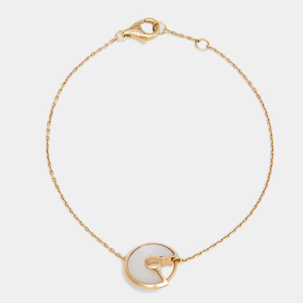 商品[二手商品] Cartier|Cartier Amulette de Cartier Mother of Pearl Diamond 18K Yellow Gold XS Model Bracelet ,价格¥7300,第3张图片详细描述