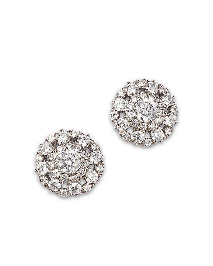 商品Bloomingdale's|Diamond Halo Stud Earrings in 14K White Gold, 1.0 ct. t.w.,价格¥28026,第1张图片