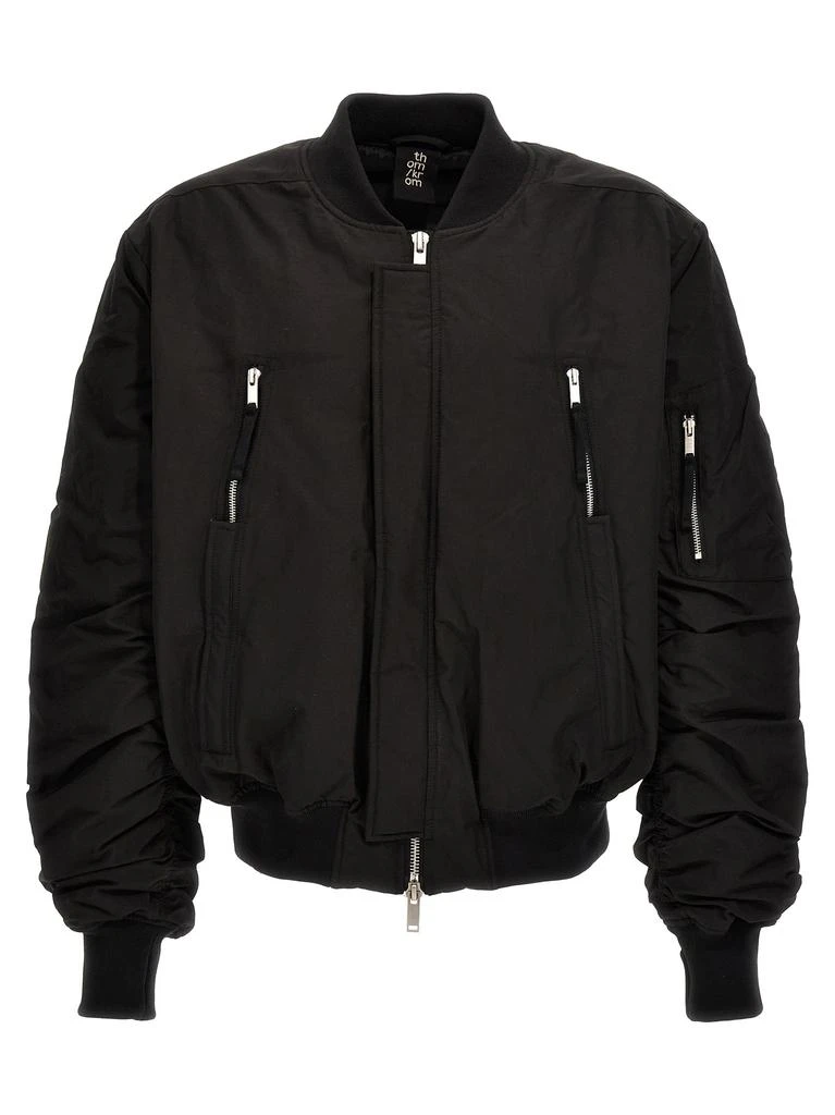 商品THOM KROM|THOM KROM BLACK COTTON BOMBER CASUAL JACKET,价格¥3050,第1张图片