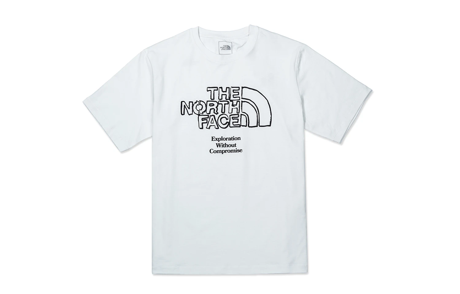 商品[国内直发] The North Face|北面 攀登者系列探索系列 服装系列 Logo印花户外舒适透气圆领短袖T恤 男款 白色,价格¥393,第1张图片