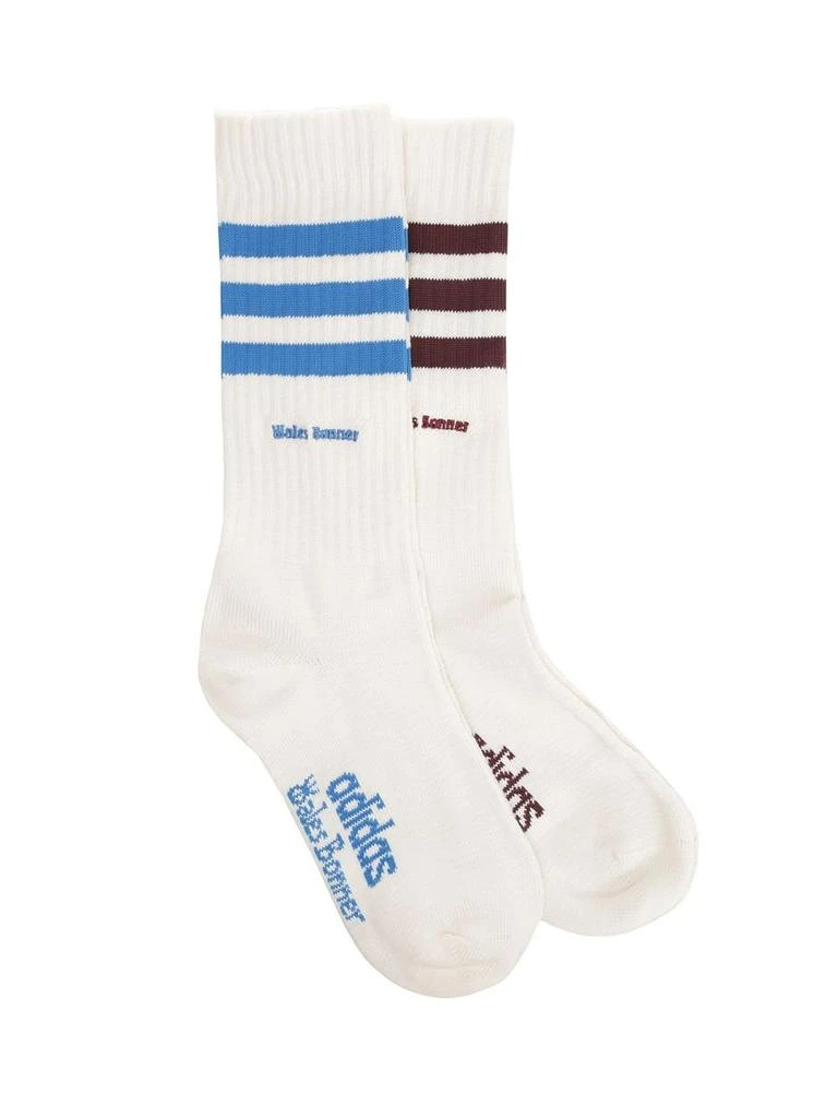 商品Adidas|Adidas By Wales Bonner Three Stiped Two Pack Socks,价格¥502,第1张图片