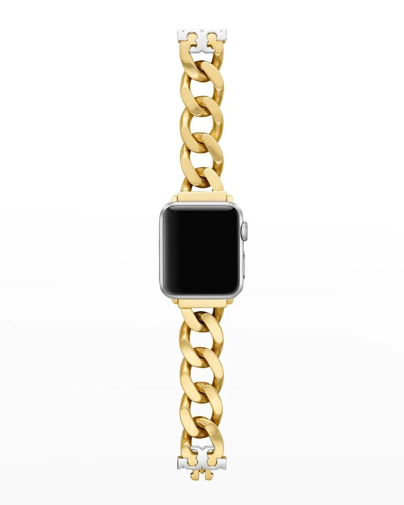 商品Tory Burch|Gold-Tone Stainless Steel Curb-Link Band for Apple Watch, 38-41mm,价格¥1162,第2张图片详细描述