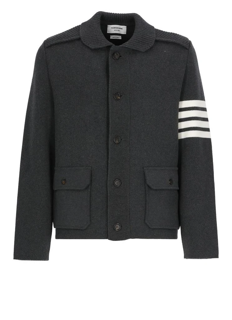 商品Thom Browne|Thom Browne 4-Bar Polo Collared Jacket,价格¥9501-¥12667,第1张图片