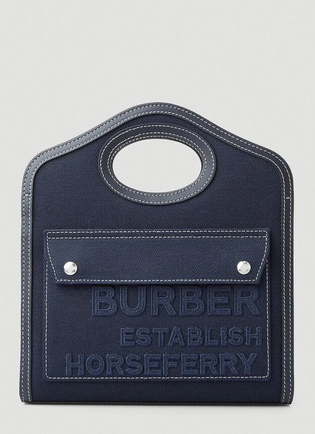 商品Burberry|Pocket Medium Tote Bag in Blue,价格¥11430,第1张图片