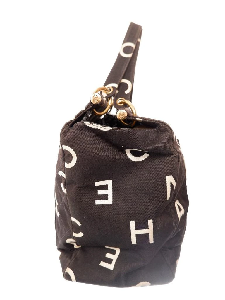 商品[二手商品] Chanel|Chanel Logo Canvas Black and White Tote Bag,价格¥27625,第4张图片详细描述