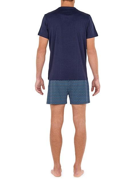 商品HOM|Kos Short-Sleeve Pajama Shirt & Shorts Set,价格¥708,第4张图片详细描述