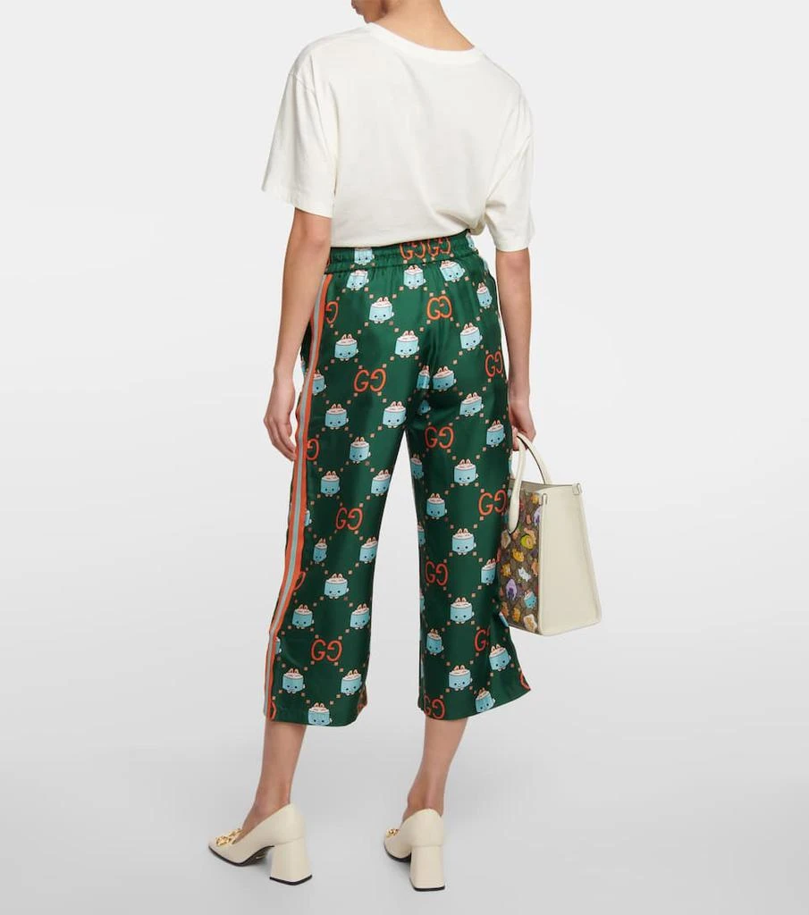商品Gucci|Logo silk sweatpants,价格¥13772,第3张图片详细描述