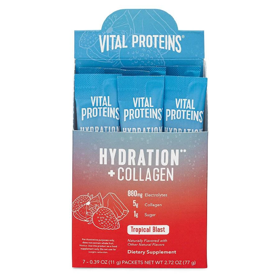 商品Vital Proteins|Hydration + Collagen Packs Tropical Blast,价格¥92,第1张图片