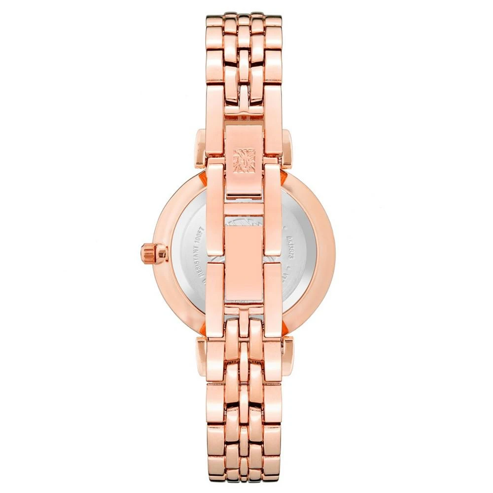 商品Anne Klein|Women's Premium Crystal Accented Rose Gold-tone Bracelet Watch,价格¥254,第3张图片详细描述