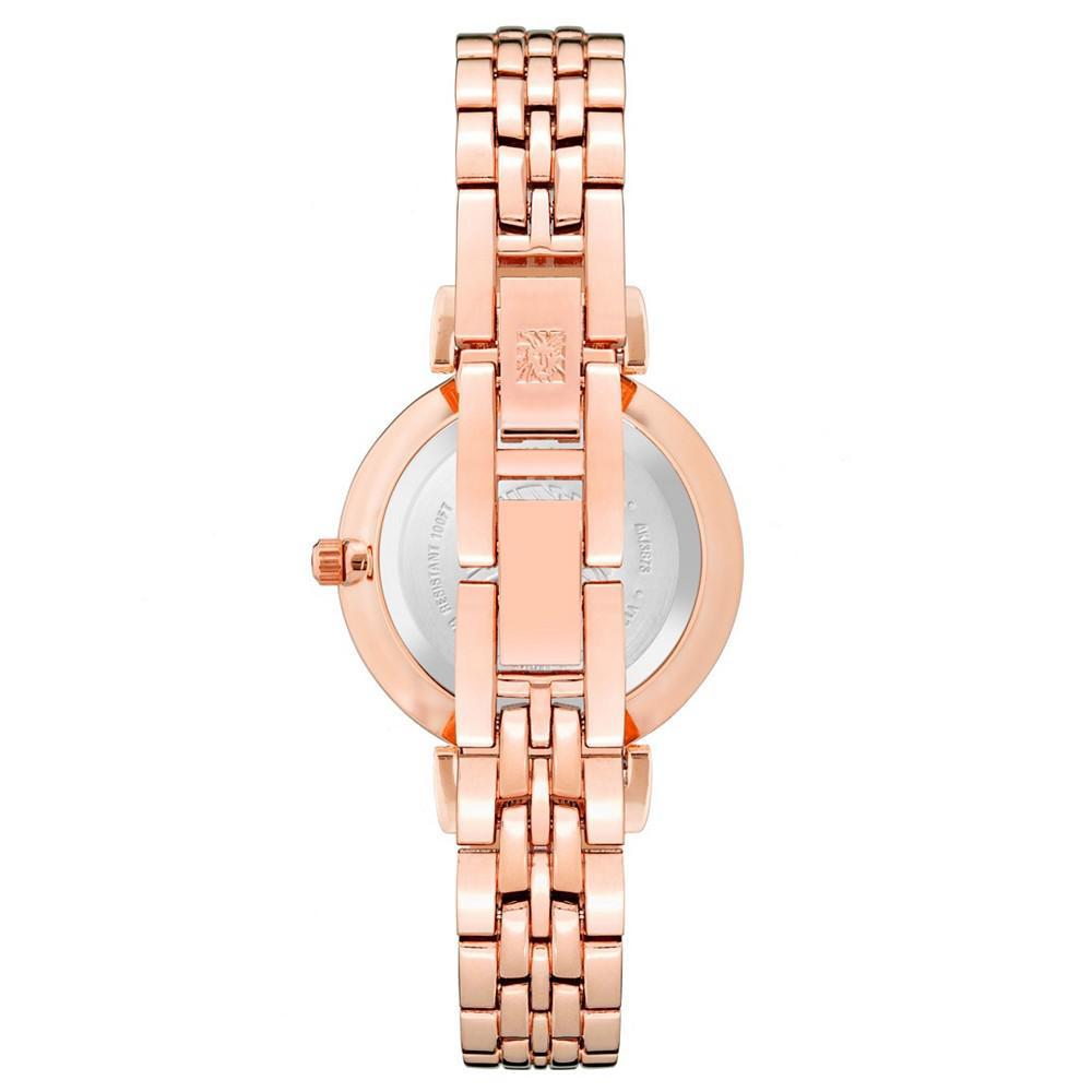 商品Anne Klein|Women's Premium Crystal Accented Rose Gold-tone Bracelet Watch 30mm,价格¥639,第5张图片详细描述