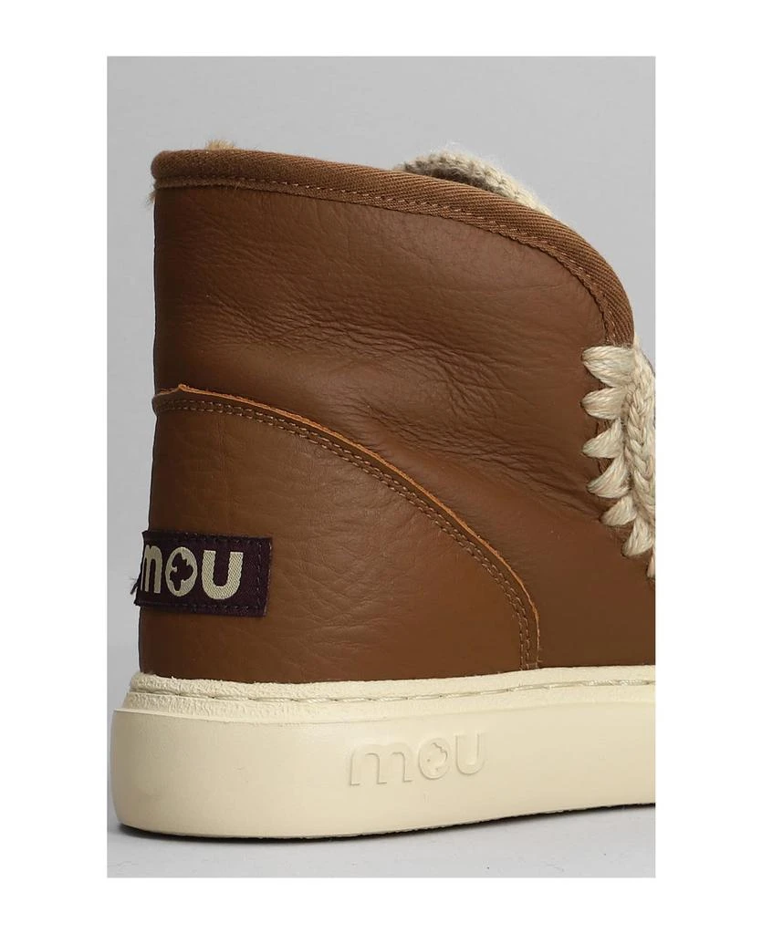 商品Mou|Eskimo Sneaker Bold Low Heels Ankle Boots In Leather Color Leather,价格¥2127,第5张图片详细描述