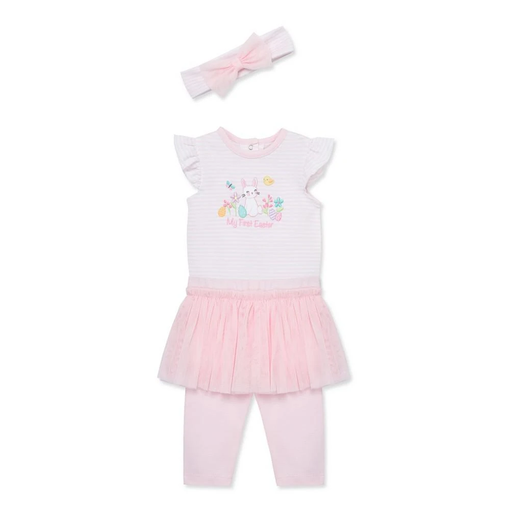 商品Little Me|Baby Girls Easter Bunny Skegging, Bodysuit and Headband Set,价格¥224,第5张图片详细描述