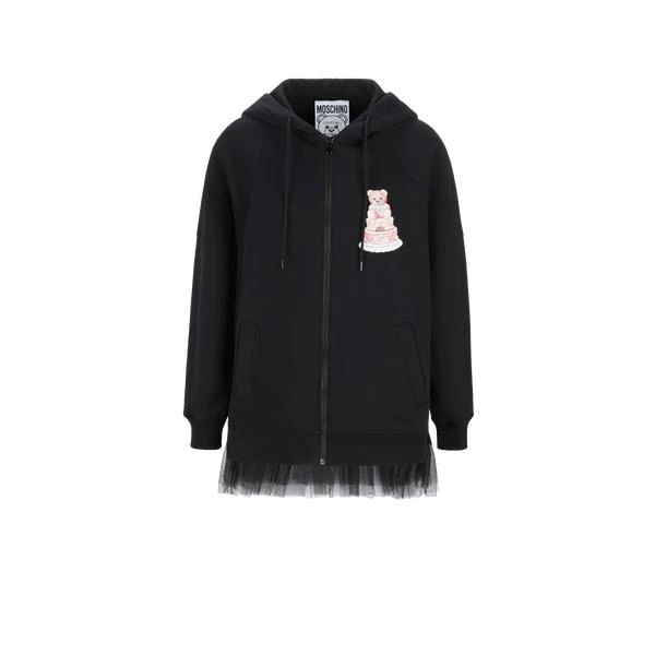 商品Moschino|Sweatshirt avec zip et capuche en coton,价格¥4905,第1张图片