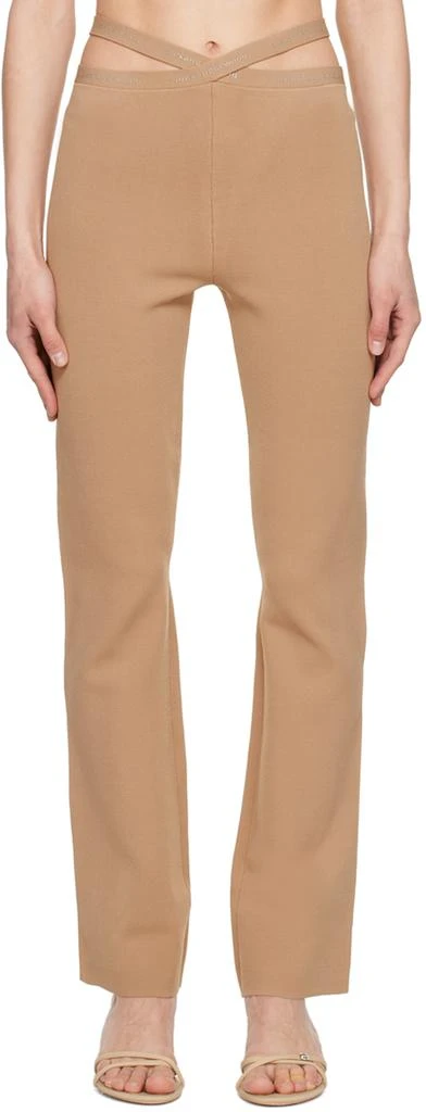 商品Alexander Wang|Tan Criss-Cross Leggings,价格¥876,第1张图片