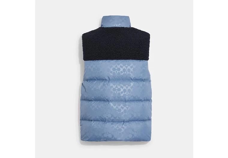 商品Coach|Coach Outlet Signature Colorblock Sherpa Puffer Vest,价格¥1052,第3张图片详细描述